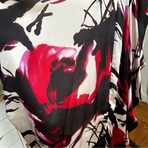 BEBE Y2K Draped Silk Maxi Dress Plunging V-Neckline Sleeveless Boho Chic Size S - Picture 14 of 16